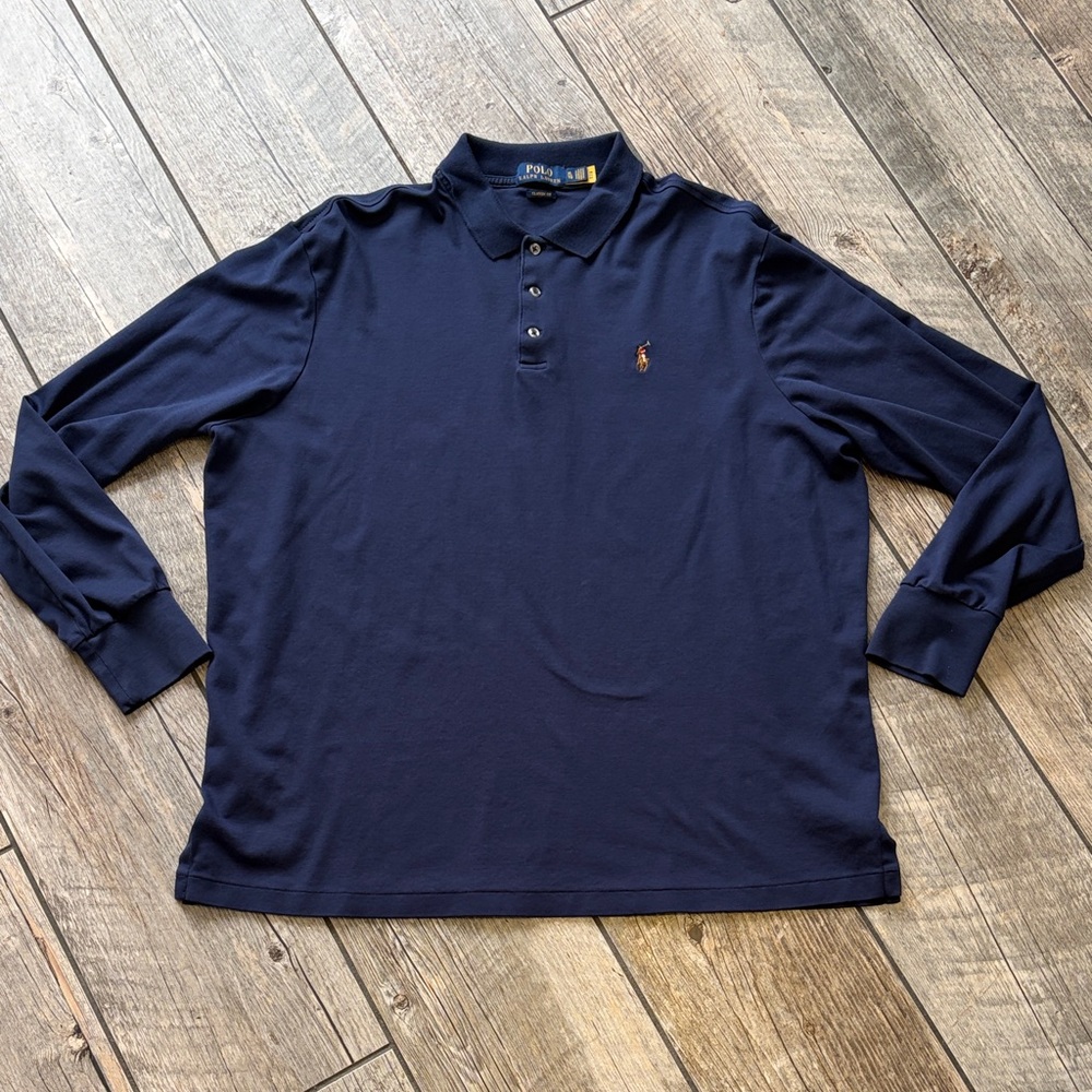 Polo by Ralph Lauren Navy Long Sleeve Polo Shirt